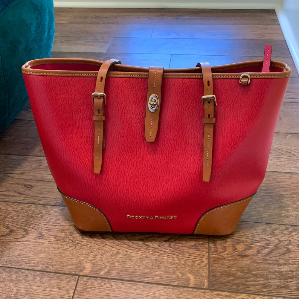 Dooney & Bourke Claremont Dover Tote, Red and Tan